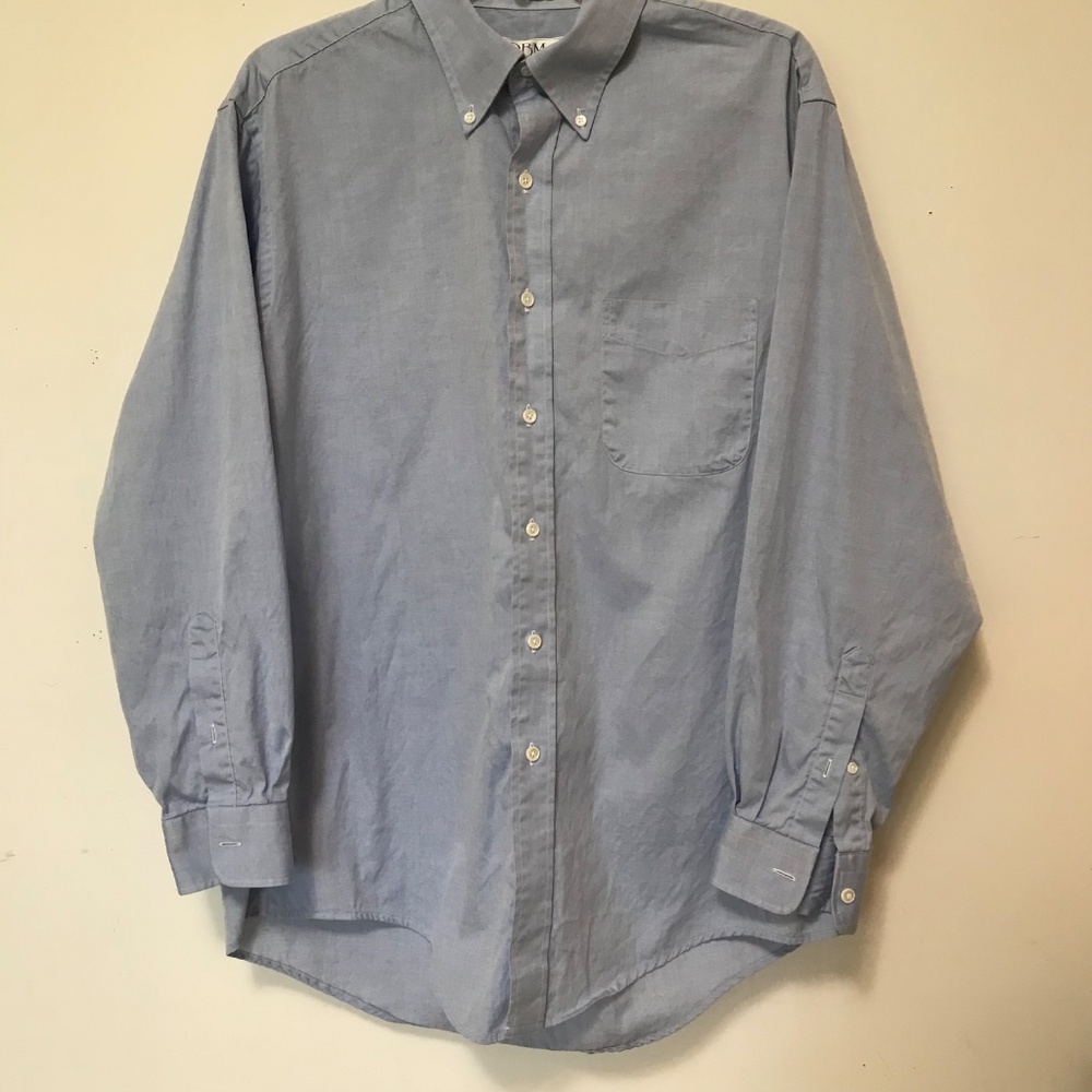 RBM Light Blue Long Sleeve Button Shirt 16/33 Large